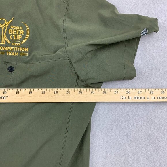 Kuhl Mens Shirt Large Green Renegade Button Up Tufflex World Beer Cup Outdoor - Picture 6 of 10